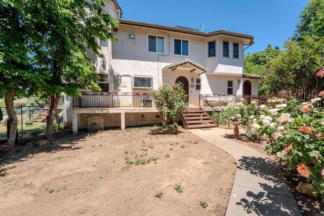 34667 Navajo Rd, Julian, CA 92036 - mediterranean / spanish-style home with stucco siding and a wooden deck