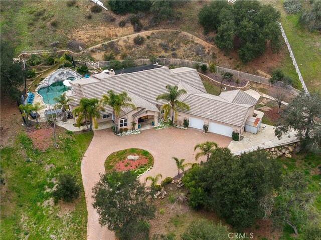 26677 Avenida Del Oro, Temecula, CA 92590 - aerial view of property's location featuring a pool
