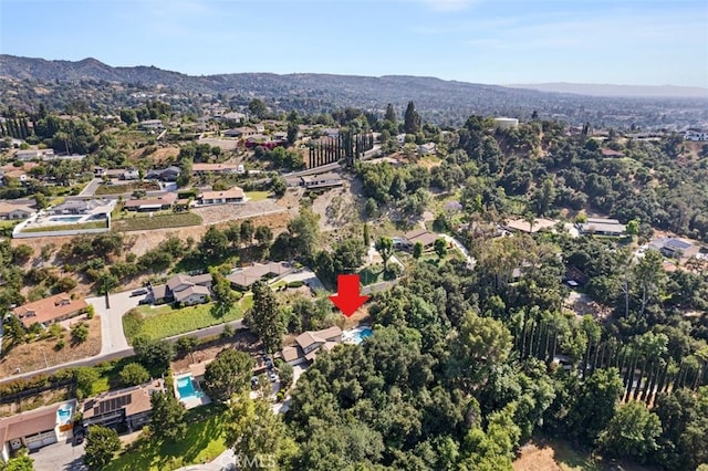 1924 E Rancho Culebra Dr, Covina, CA 91724 - aerial view of property's location with mountains