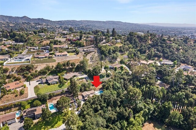 1924 E Rancho Culebra Dr, Covina, CA 91724 - aerial overview of property's location featuring a mountainous background