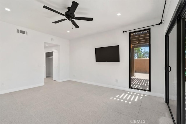 4881 S Winners Cir Unit A, Palm Springs, CA 92264 - unfurnished room featuring recessed lighting and a ceiling fan