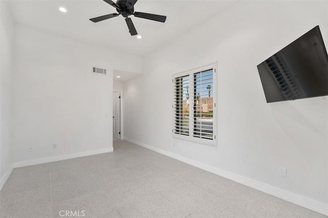 4881 S Winners Cir Unit A, Palm Springs, CA 92264 - spare room with ceiling fan and recessed lighting