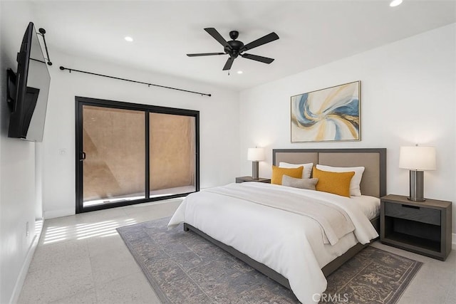 4881 S Winners Cir Unit A, Palm Springs, CA 92264 - bedroom with recessed lighting and ceiling fan