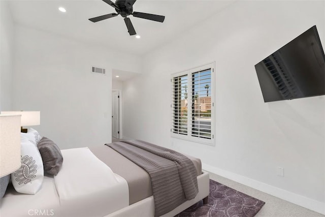 4881 S Winners Cir Unit A, Palm Springs, CA 92264 - bedroom featuring recessed lighting and a ceiling fan