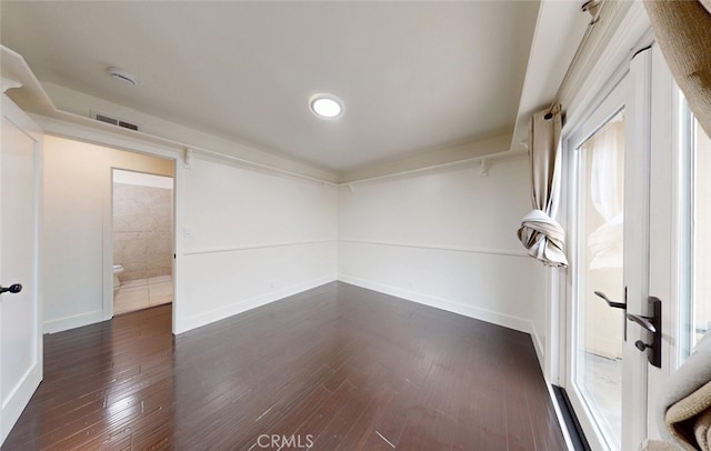 16671 Cedar Cir, Fountain Valley, CA 92708 - spare room featuring dark wood-style floors and a smoke detector