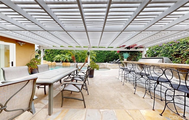 16671 Cedar Cir, Fountain Valley, CA 92708 - view of patio featuring a pergola