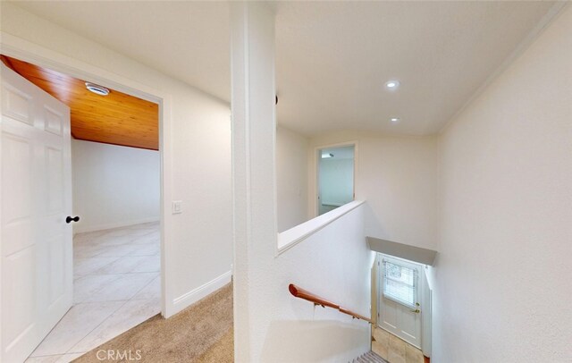 16671 Cedar Cir, Fountain Valley, CA 92708 - stairway with recessed lighting and tile patterned flooring