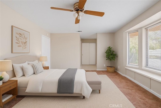 17702 Hinton St, Hesperia, CA 92345 - bedroom with light colored carpet and a ceiling fan