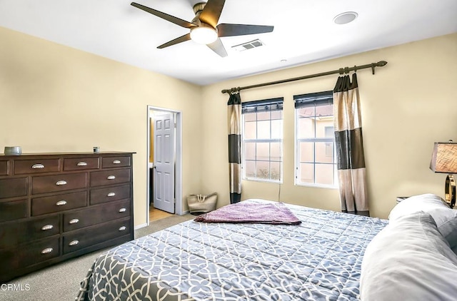 353 American River Ct, Oxnard, CA 93036 - bedroom with light carpet and a ceiling fan