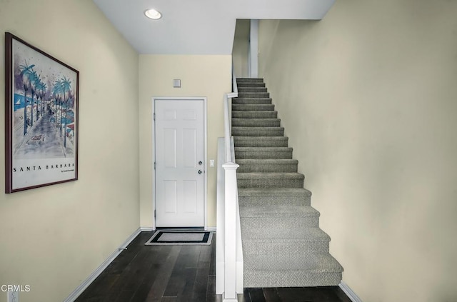 353 American River Ct, Oxnard, CA 93036 - stairway featuring wood finished floors and recessed lighting