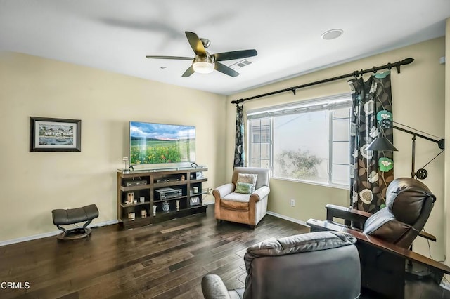 353 American River Ct, Oxnard, CA 93036 - sitting room with wood finished floors and a ceiling fan