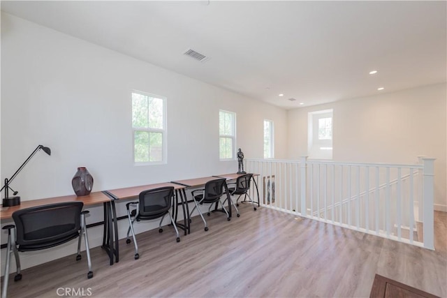 50 Tollson, Irvine, CA 92620 - home office featuring wood finished floors and recessed lighting