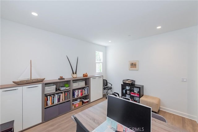 50 Tollson, Irvine, CA 92620 - home office with light wood finished floors and recessed lighting