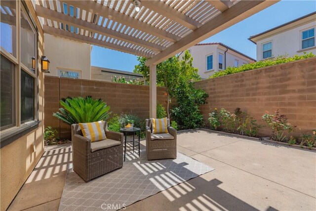 201 Bancroft, Irvine, CA 92620 - fenced backyard featuring a patio and a pergola