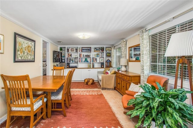 1107 Chestnut Ave, Redlands, CA 92373 - dining room featuring ornamental molding and light tile patterned flooring