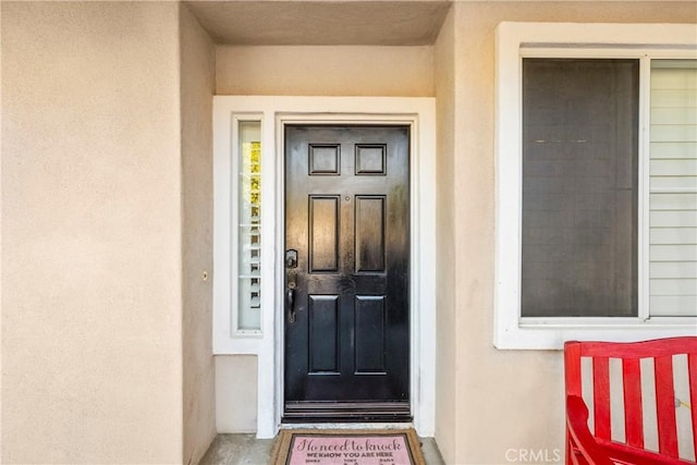 43611 Modena Dr, Temecula, CA 92592 - doorway to property with stucco siding