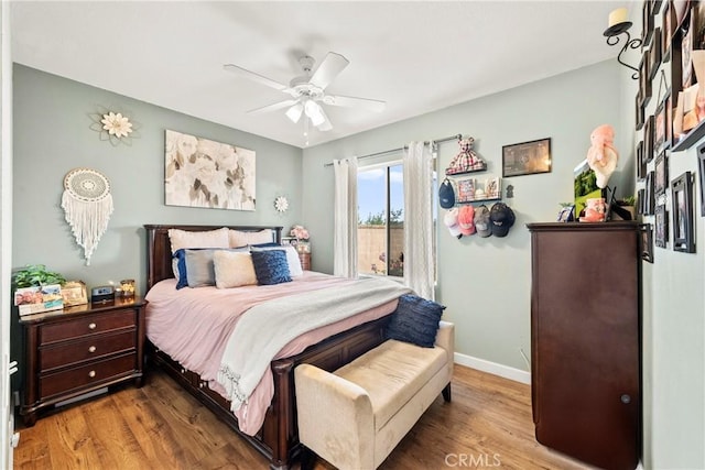 43611 Modena Dr, Temecula, CA 92592 - bedroom featuring wood finished floors and ceiling fan