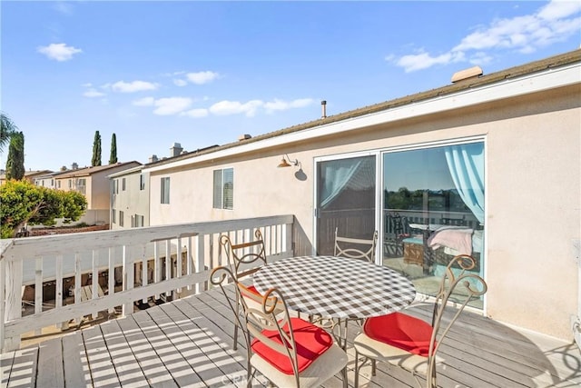 43611 Modena Dr, Temecula, CA 92592 - wooden terrace featuring outdoor dining space