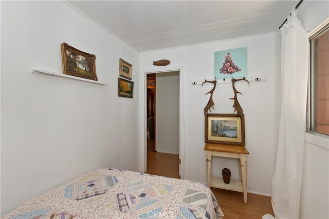 425 Blue Jay Canyon Rd, Blue Jay, CA 92317 - bedroom featuring wood finished floors and ornamental molding