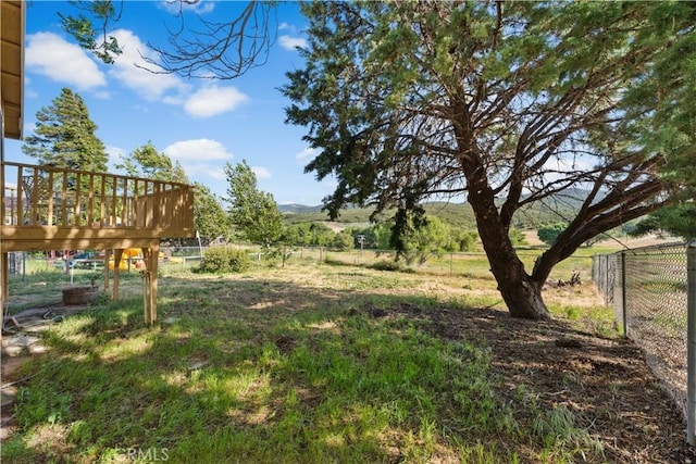 14526 Hardtree Dr, Lake Hughes, CA 93532 - view of yard with a deck