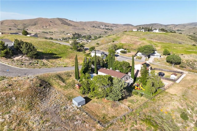 14526 Hardtree Dr, Lake Hughes, CA 93532 - aerial view of property's location featuring mountains