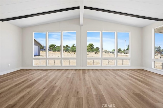 4369 Amador Rd, Phelan, CA 92371 - unfurnished living room featuring light wood-style flooring