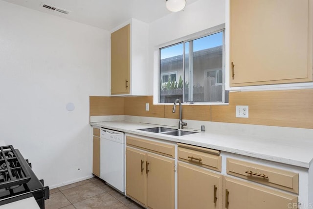 1608 Grandview St, Oceanside, CA 92054 - kitchen featuring dishwasher, light countertops, black range with gas stovetop, and tasteful backsplash