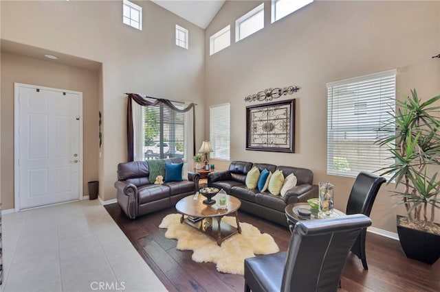 28089 Promontory Ln, Valencia, CA 91354 - living area with high vaulted ceiling and wood finished floors