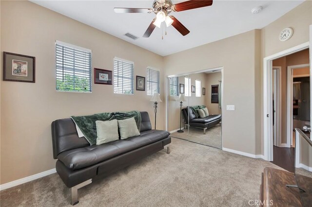28089 Promontory Ln, Valencia, CA 91354 - sitting room with carpet floors and ceiling fan