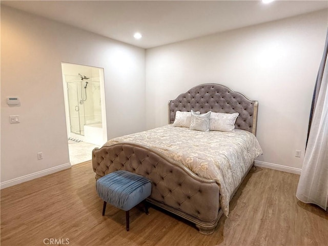867 E Prommenade Unit B, Azusa, CA 91702 - bedroom featuring light wood-type flooring, recessed lighting, and ensuite bathroom