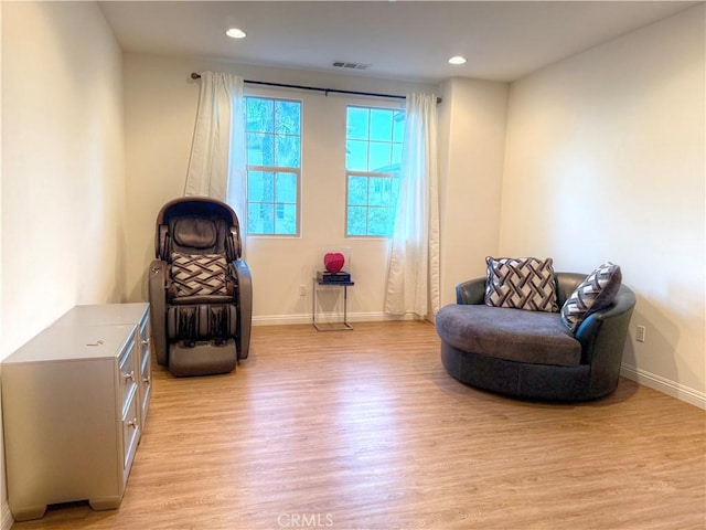 867 E Prommenade Unit B, Azusa, CA 91702 - sitting room with light wood-type flooring and recessed lighting