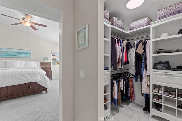 982 Big Spring Ct, Corona, CA 92878 - spacious closet featuring a ceiling fan and marble finish flooring