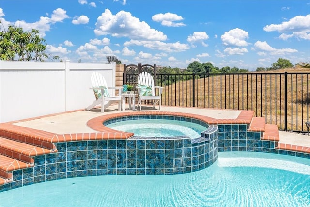 982 Big Spring Ct, Corona, CA 92878 - view of pool with a pool with connected hot tub