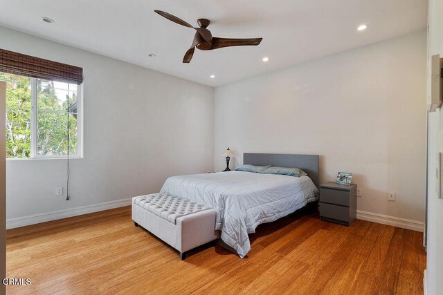 1430 Windshore Way, Oxnard, CA 93035 - bedroom featuring light wood finished floors, recessed lighting, and ceiling fan