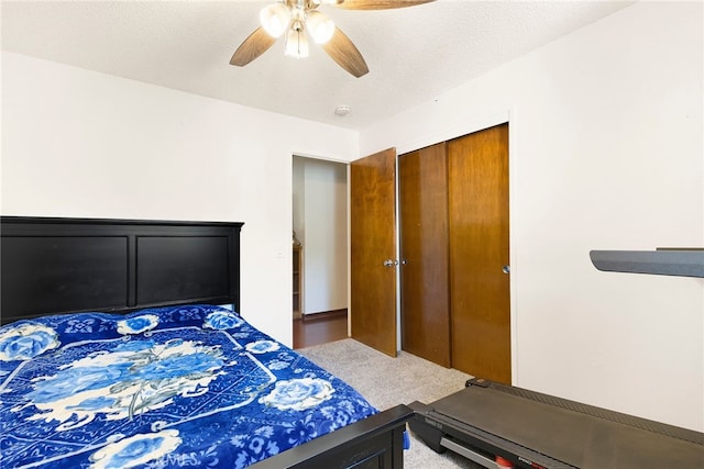 1915 Manzanita Ave, Chico, CA 95926 - carpeted bedroom with a ceiling fan and a closet