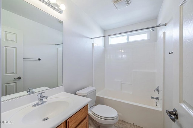 2400 Sunset Ridge Dr, Rosamond, CA 93560 - full bath with vanity, shower / bathtub combination, and tile patterned floors