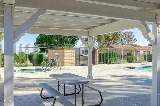 2400 Sunset Ridge Dr, Rosamond, CA 93560 - view of patio featuring a community pool