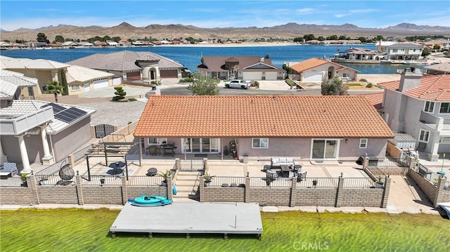14616 Lighthouse Ln, Helendale, CA 92342 - aerial perspective of suburban area featuring a water and mountain view
