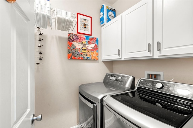 32872 Northshire Cir, Temecula, CA 92592 - laundry area featuring washing machine and clothes dryer and cabinet space