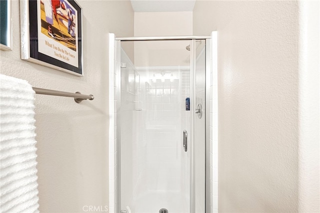 32872 Northshire Cir, Temecula, CA 92592 - bathroom with a shower stall and a textured wall