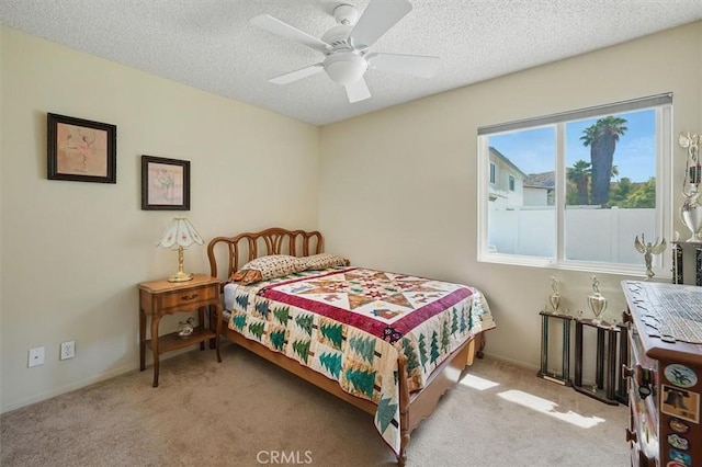 15144 Poppy Meadow St, Canyon Country, CA 91387 - bedroom with carpet floors, a textured ceiling, and ceiling fan