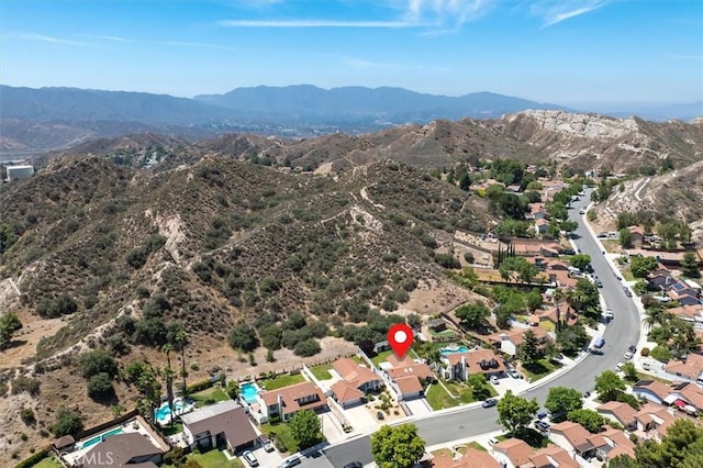 15144 Poppy Meadow St, Canyon Country, CA 91387 - aerial view of property's location with a mountain backdrop