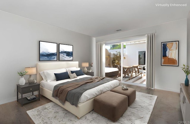3621 Vista Campana S Unit 11, Oceanside, CA 92057 - bedroom featuring access to exterior and baseboards