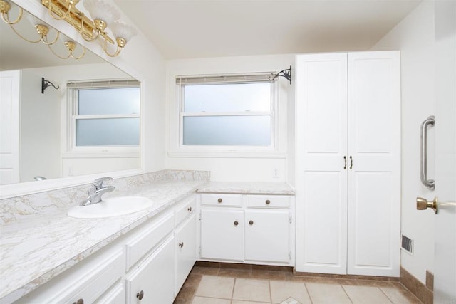 3621 Vista Campana S Unit 11, Oceanside, CA 92057 - bathroom featuring vanity and tile patterned flooring