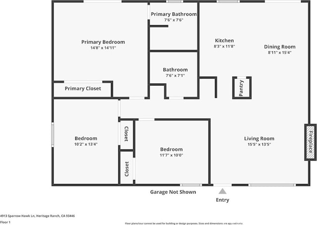 4913 Sparrow Hawk Ln, Paso Robles, CA 93446 - view of room layout