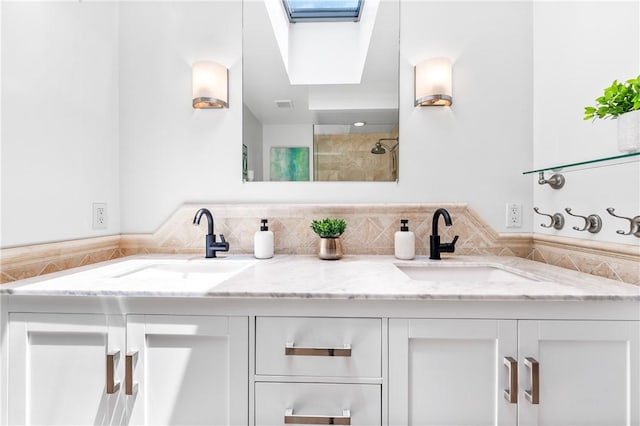 2726 Cardinal Dr, Costa Mesa, CA 92626 - full bath with double vanity and a tile shower