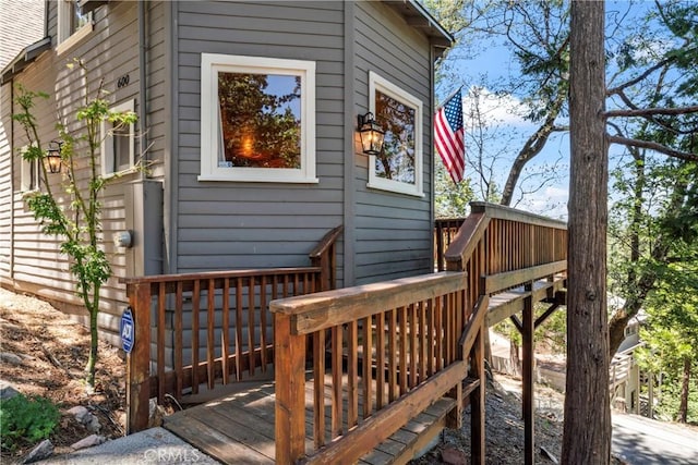 600 Rose Ln, Twin Peaks, CA 92391 - view of wooden deck