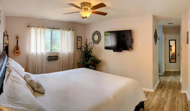 21613 Mountain Dr, Tehachapi, CA 93561 - bedroom with light wood finished floors and ceiling fan