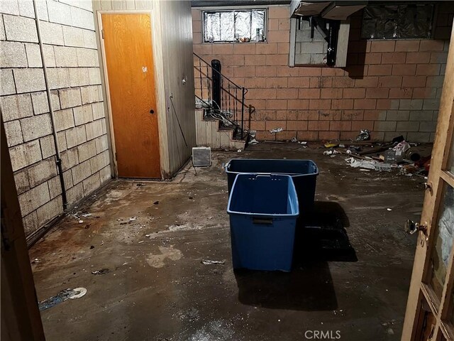 12449 6th St, Yucaipa, CA 92399 - basement with concrete block wall