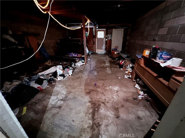 12449 6th St, Yucaipa, CA 92399 - below grade area with concrete block wall